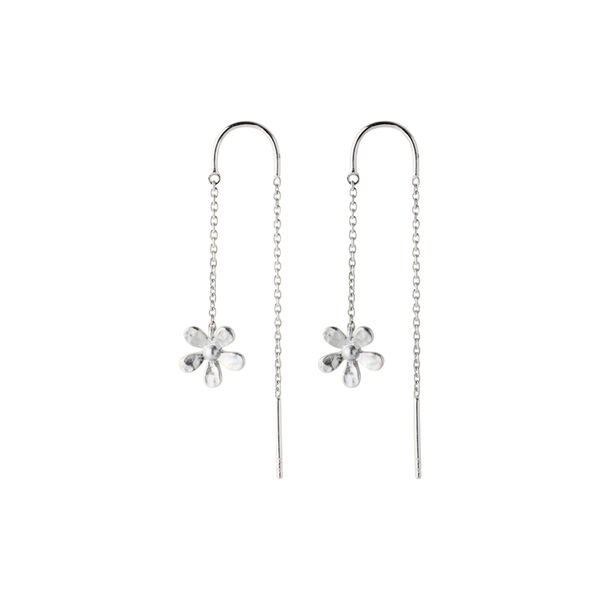 Wild&nbsp;Poppy&nbsp;Earchains, s&oslash;lv, Pernille Corydon Jewellery