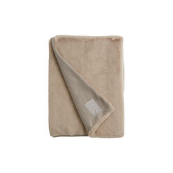 Hotel Faux Fur Blanket, lt beige, Lexington