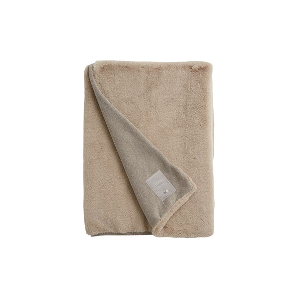 Hotel Faux Fur Blanket, lt beige, Lexington