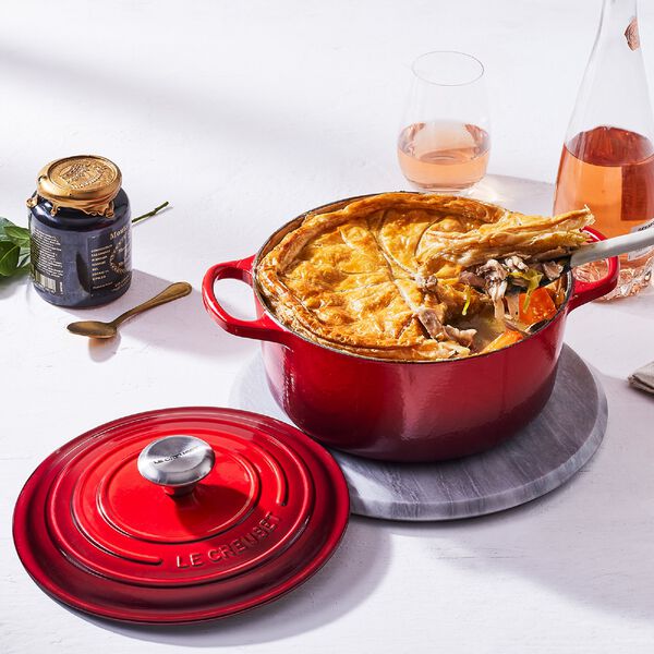 Signature rund st&oslash;bejernsgryde &Oslash; 20 cm, cerise, Le Creuset