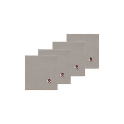 Christmas Hearts Embroidery stofservietter, dark red, Södahl