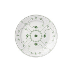 Grøn Musselmalet Riflet tallerken Ø 25 cm, Royal Copenhagen