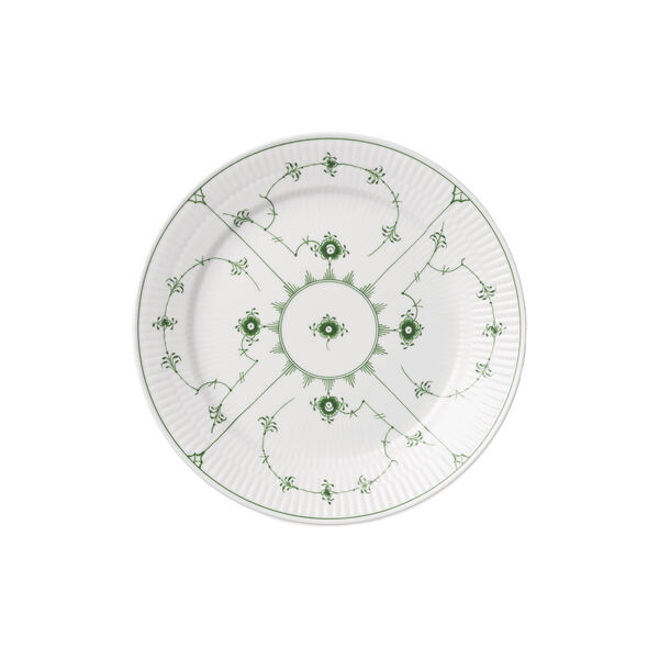 Grøn Musselmalet Riflet tallerken Ø 25 cm Grøn Musselmalet Riflet tallerken Ø 25 cm, Royal Copenhagen