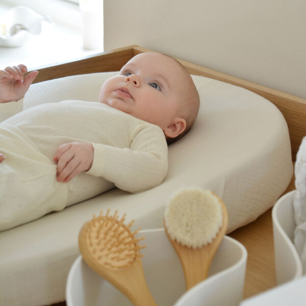 Calm puslepudebetr&aelig;k, light stone, We Are Bitte