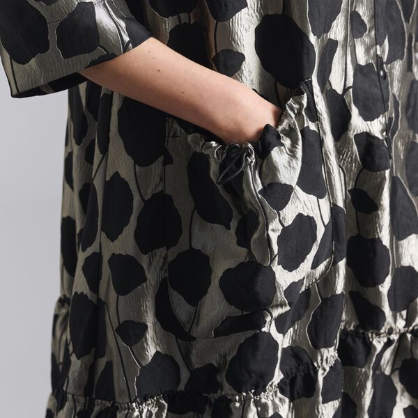 Flowerbomb lang kjole, stone/black flowerbomb, BITTE KAI RAND