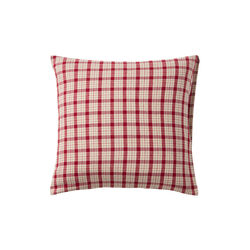 Checked Flannel Pillowcase, red/beige, Lexington