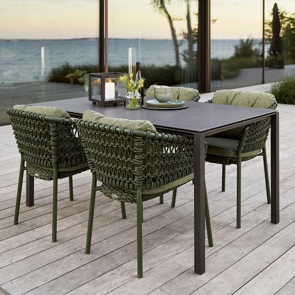 Ocean stol hyndes&aelig;t, dark green, Cane-line