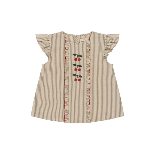 Ellie Frill Top, tea stripe, Konges Sløjd