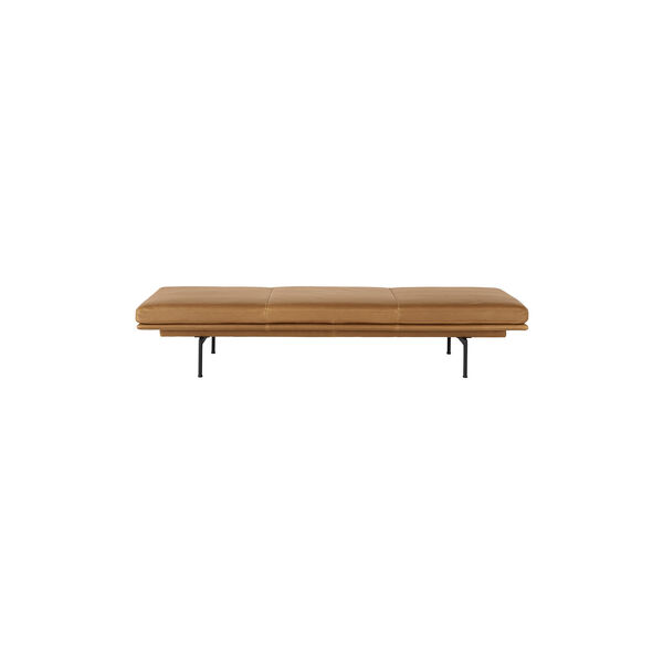 Outline Daybed, refine leather cognac/black, Muuto