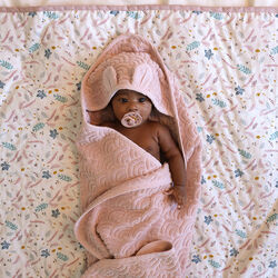 Baby h&aring;ndkl&aelig;de med h&aelig;tte og &oslash;rer, dusty rose, Cam Cam Copenhagen