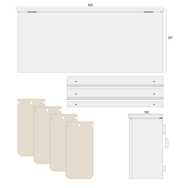SORTED Standard Wide affaldssortering, snow white, DesignLife