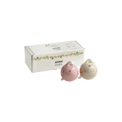 Mumi Julekugler 2 stk.| K&aelig;rlighed | Pink & Gold, Moomin Arabia