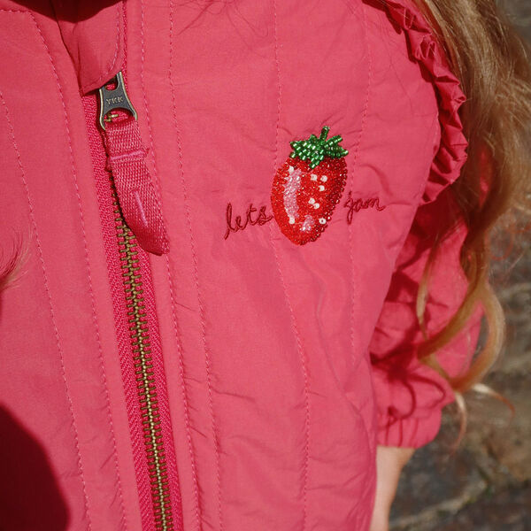 Juno Sparkle Bomber Jacket, raspberry wine, Konges Sl&oslash;jd