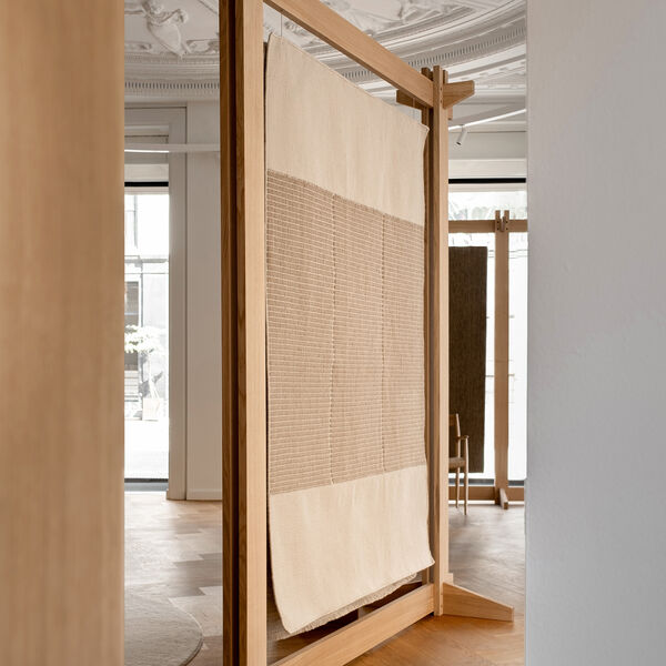 Poetic Grid gulvt&aelig;ppe, beige, Linie Design
