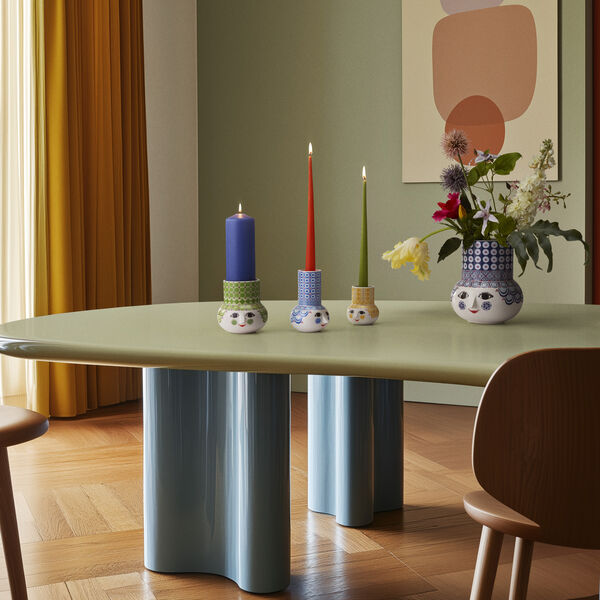 Olga Lysestage, gul, Bjørn Wiinblad