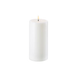 LED Pillar Candle 20 cm, nordic white, Uyuni Lighting