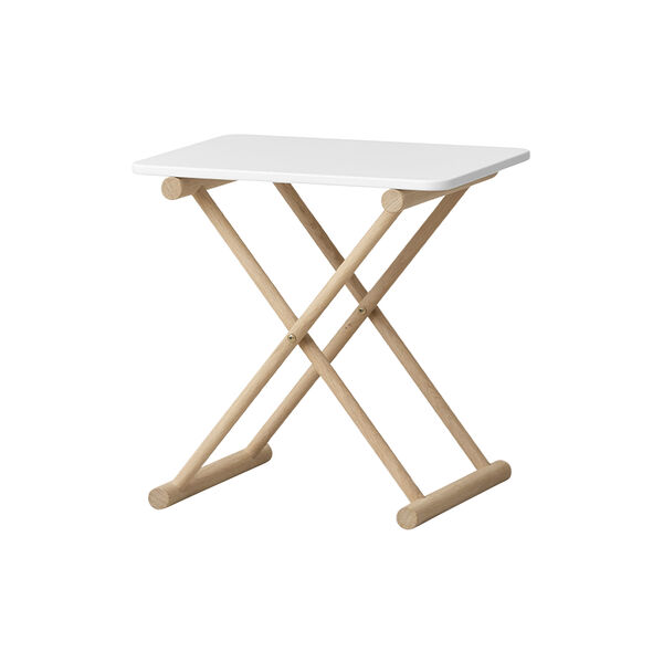 Camp sengebord h&oslash;jt, hvid/eg, Oliver Furniture