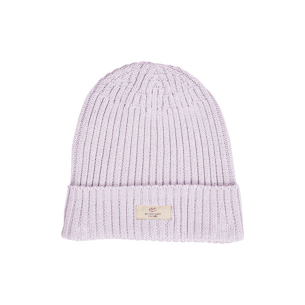 Cotton Knitted Classic Beanie, lavender, Copenhagen Colors Organics