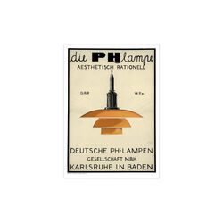 PH Lampe - Orange, Poster & Frame