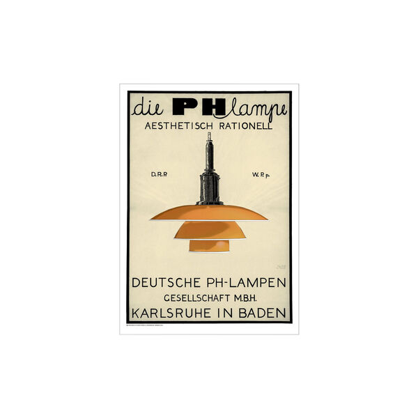 PH Lampe - Orange, Poster & Frame