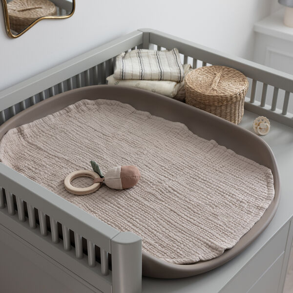 Musselin pusleunderlag, 2 stk, sophora, Sebra