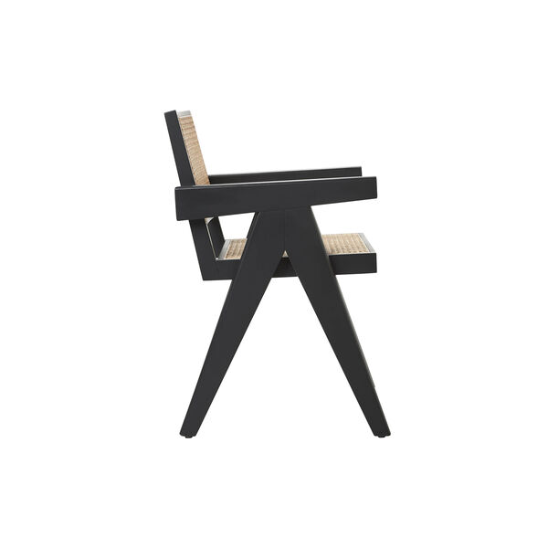 Sissi armlænestol, sort/lys beige, Westwing Collection