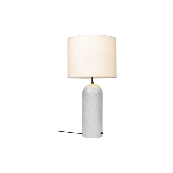 Gravity XL Floor Lamp, white marble/white, GUBI