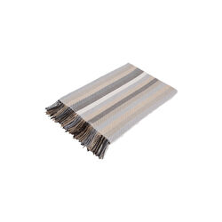 Stribet plaid, hvid, Geismars V&aelig;verier