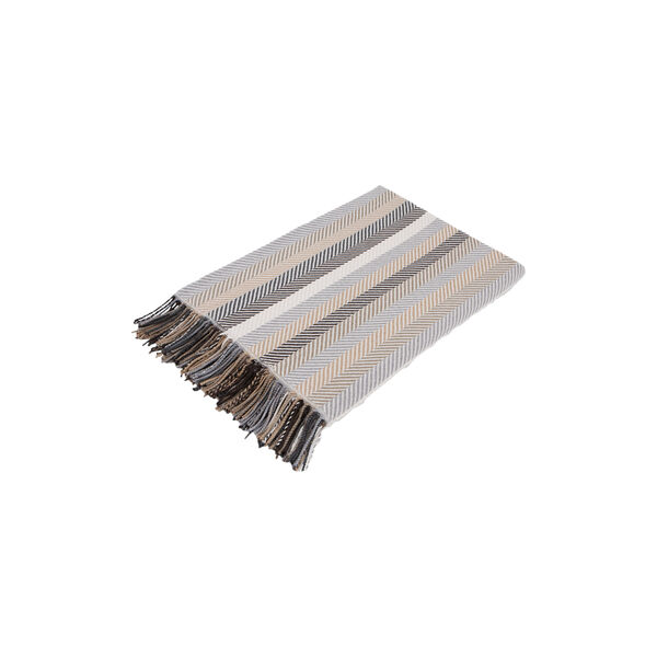 Stribet plaid, hvid, Geismars V&aelig;verier