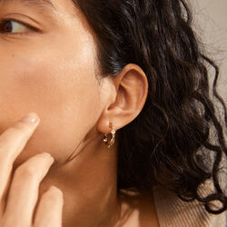 ZION Organic Shaped Hoops Medium, gold plated ZION Organic Shaped Hoops Medium, gold plated, Pilgrim