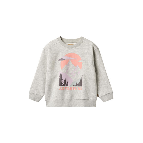 Sweatshirt L/S Ellis, light melange grey, Wheat