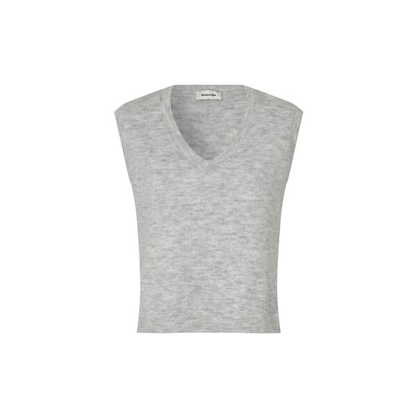 Petronellamd vest, grey melange, Modström