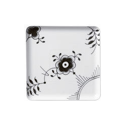 Sort Mega Riflet firkantet tallerken 20 cm, Royal Copenhagen