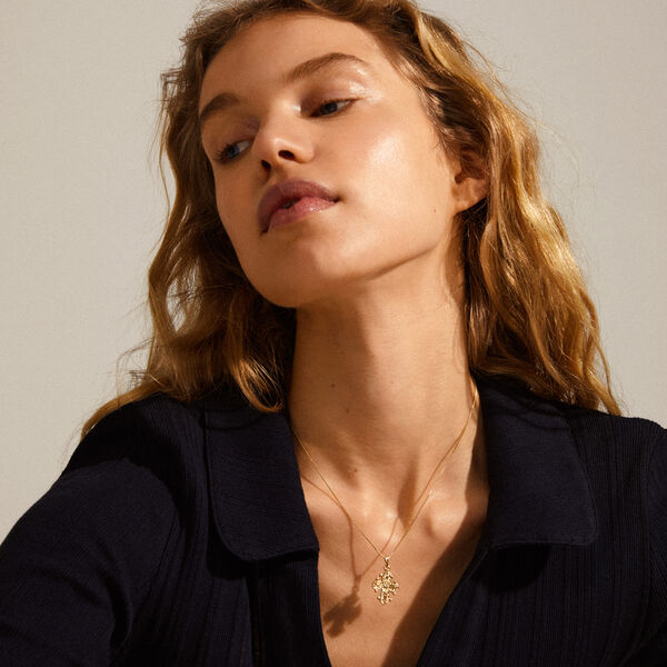 DAGMAR Pendant Halskæde, gold plated, Pilgrim