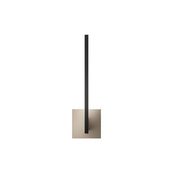 INLAY W2 LINEAR v&aelig;glampe, matt black/satin gold, LIGHT-POINT