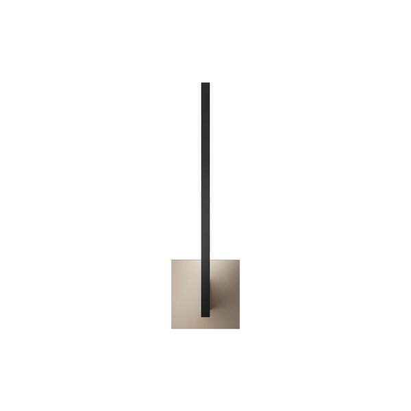 INLAY W2 LINEAR v&aelig;glampe, matt black/satin gold, LIGHT-POINT