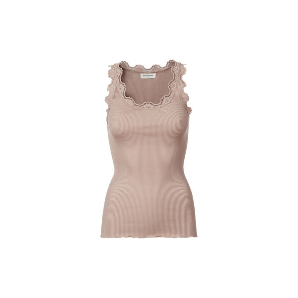 Silketop med blonder, vintage powder, Rosemunde