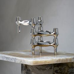 STOFF Nagel BMF lysestage 3 stk. krom, STOFF Nagel