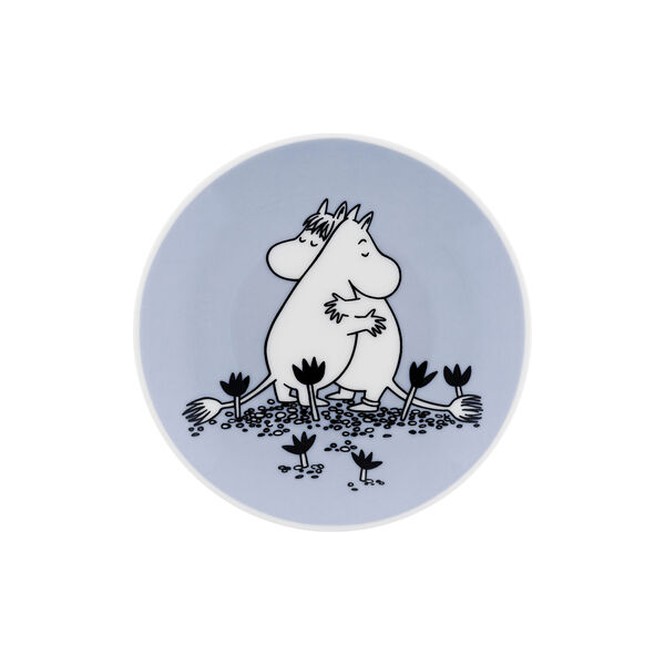 Mumi mini tallerken K&aelig;rlighed, blue, Moomin Arabia