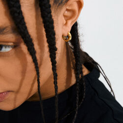 NEVAEH hoops, guldbelagt, Pilgrim