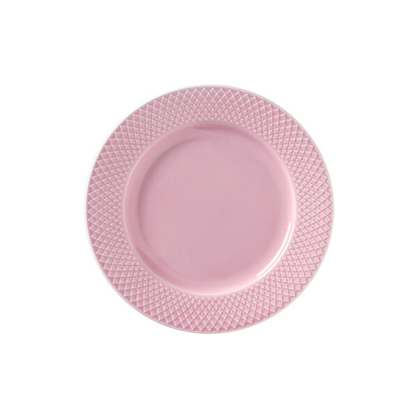 Rhombe Color frokosttallerken &Oslash; 21 cm, rosa, Lyngby Porcel&aelig;n