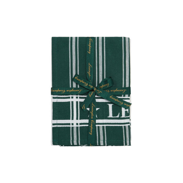 Kitchen Towel 2-Pack Gift Set, green/white, Lexington