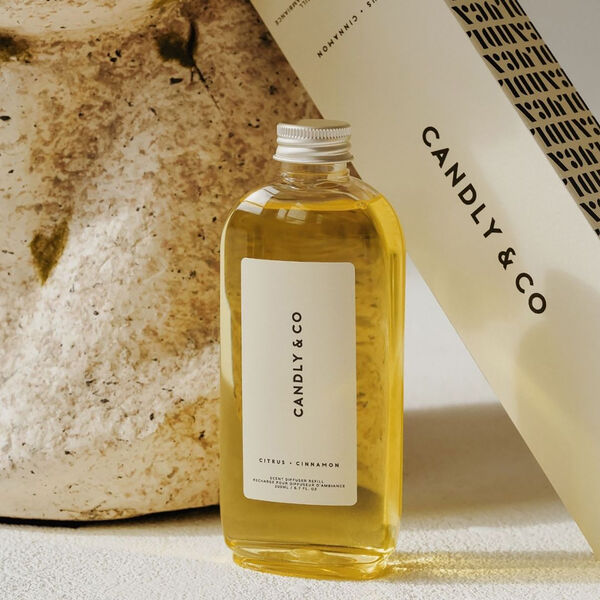 No. 3 Diffuser Refill, Citrus/Cinnamon, Candly & Co