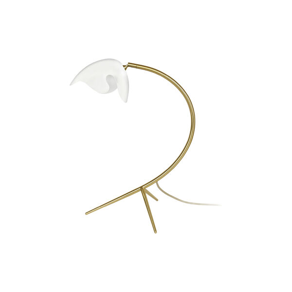 PS38 bordlampe, white/brass, ATBO