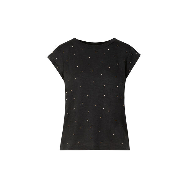 CC Heart STUD tee, black, Coster Copenhagen