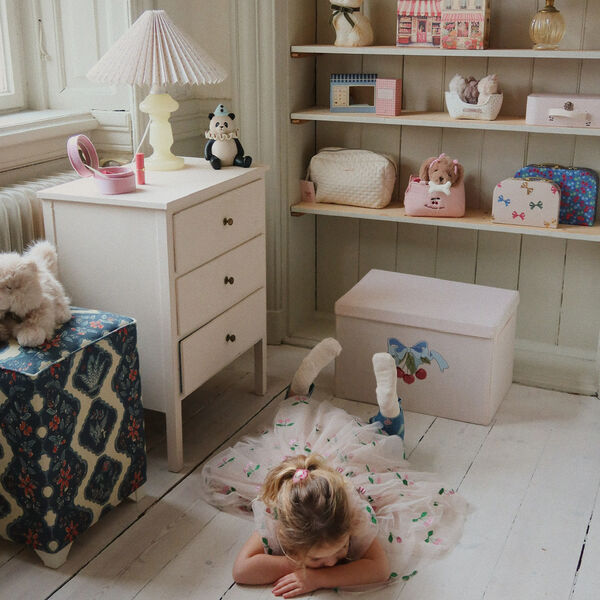 Storage Basket Large, cherry bow Storage Basket Large, cherry bow, Konges Sløjd