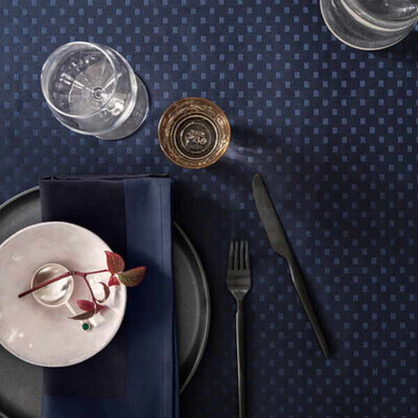SNOWFLAKES dug, dark blue, Georg Jensen Damask