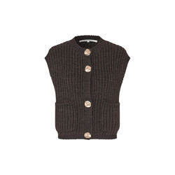 Ulrikke Knit Vest, chocolate torte, Second Female