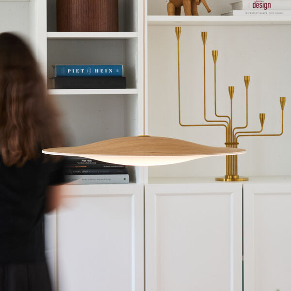 Sinus Wood 550P Pendant, oak, Piet Hein