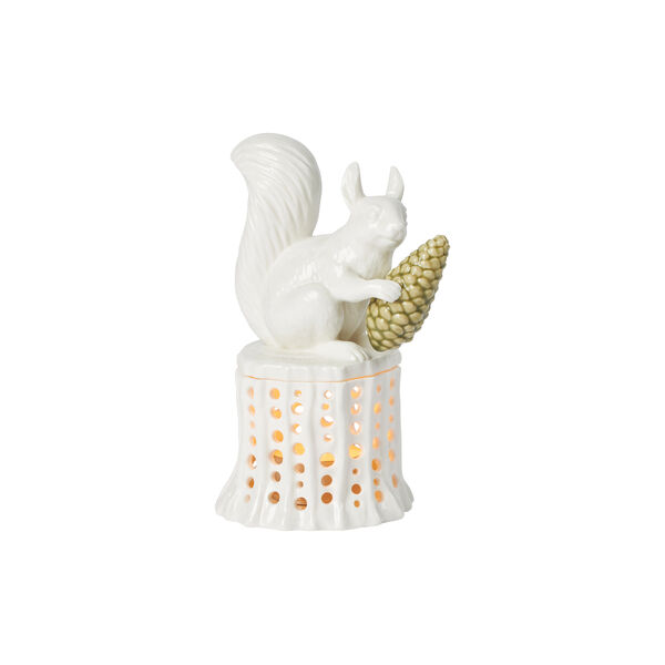 Winter Stories Squirrel on Tree Stumb fyrfadsstage, Dottir Nordic Design